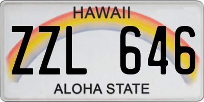 HI license plate ZZL646