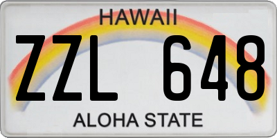 HI license plate ZZL648