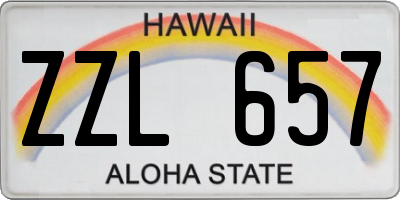 HI license plate ZZL657