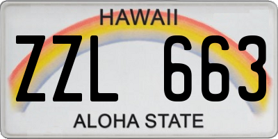 HI license plate ZZL663