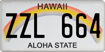 HI license plate ZZL664