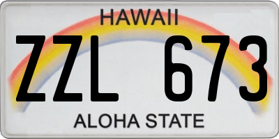 HI license plate ZZL673