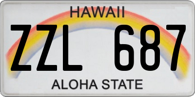 HI license plate ZZL687