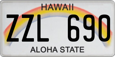 HI license plate ZZL690