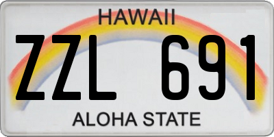 HI license plate ZZL691