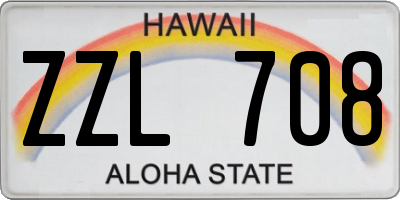 HI license plate ZZL708