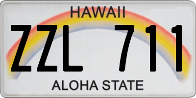 HI license plate ZZL711