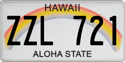 HI license plate ZZL721