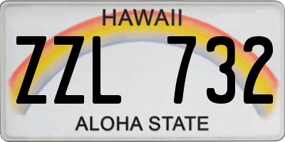 HI license plate ZZL732
