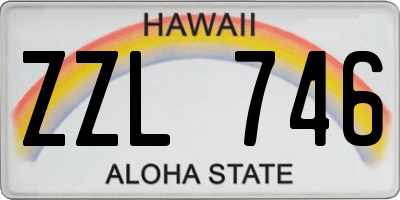 HI license plate ZZL746