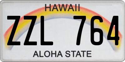HI license plate ZZL764