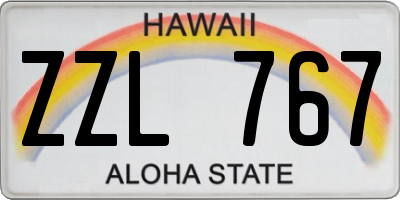 HI license plate ZZL767