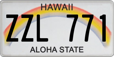 HI license plate ZZL771