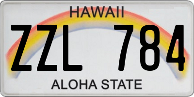 HI license plate ZZL784