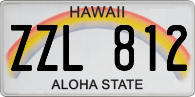 HI license plate ZZL812