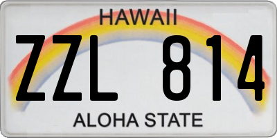 HI license plate ZZL814