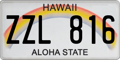 HI license plate ZZL816