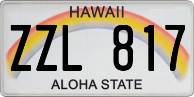 HI license plate ZZL817