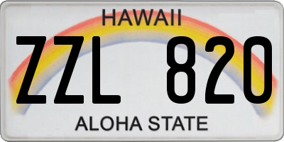 HI license plate ZZL820