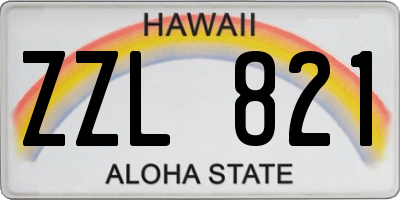 HI license plate ZZL821