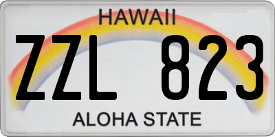 HI license plate ZZL823