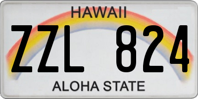 HI license plate ZZL824