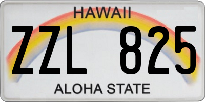 HI license plate ZZL825