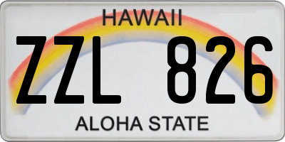 HI license plate ZZL826