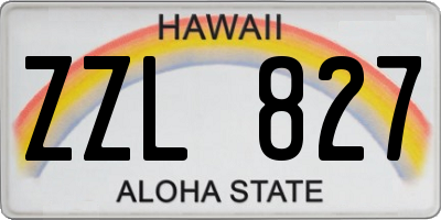 HI license plate ZZL827