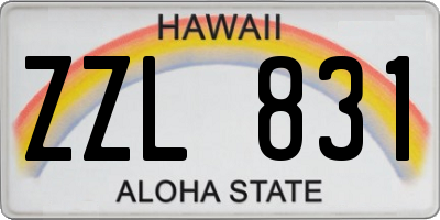 HI license plate ZZL831