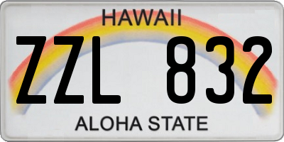 HI license plate ZZL832