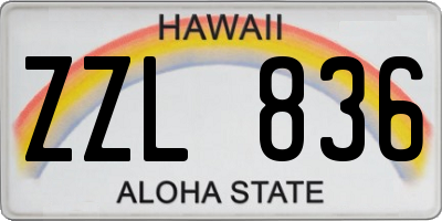 HI license plate ZZL836