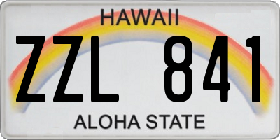 HI license plate ZZL841