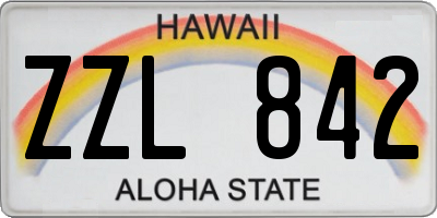 HI license plate ZZL842