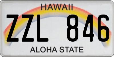 HI license plate ZZL846