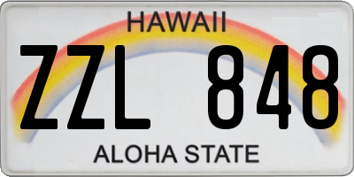 HI license plate ZZL848