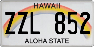 HI license plate ZZL852