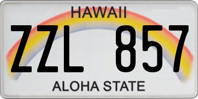 HI license plate ZZL857