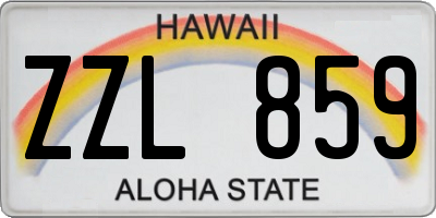 HI license plate ZZL859