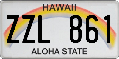 HI license plate ZZL861