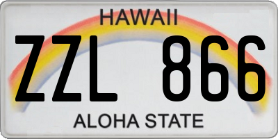 HI license plate ZZL866