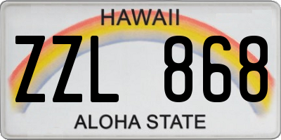 HI license plate ZZL868