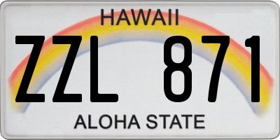 HI license plate ZZL871