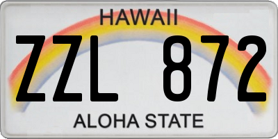 HI license plate ZZL872