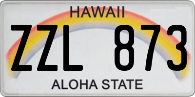 HI license plate ZZL873