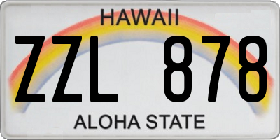 HI license plate ZZL878