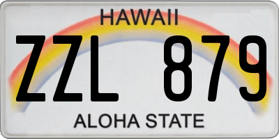 HI license plate ZZL879