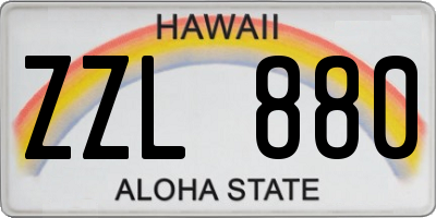 HI license plate ZZL880