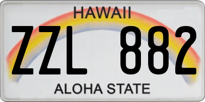 HI license plate ZZL882