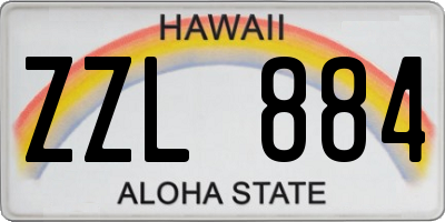 HI license plate ZZL884